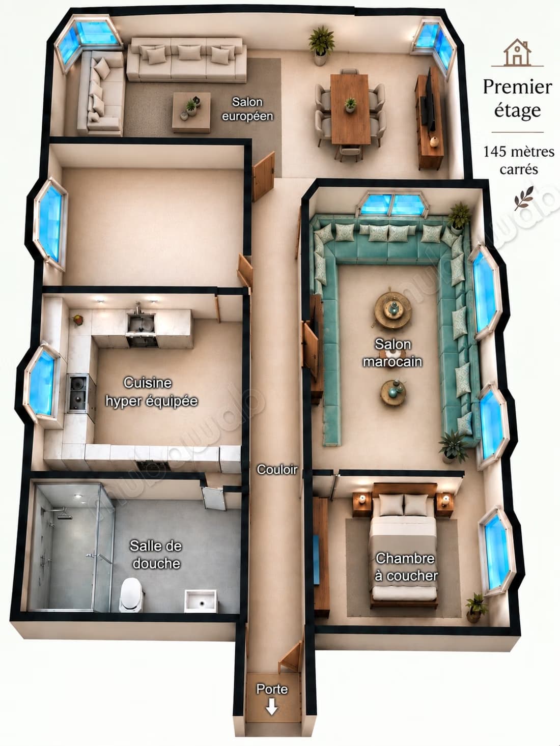 À vendre – Superbe appartement de 145 m² à Nador