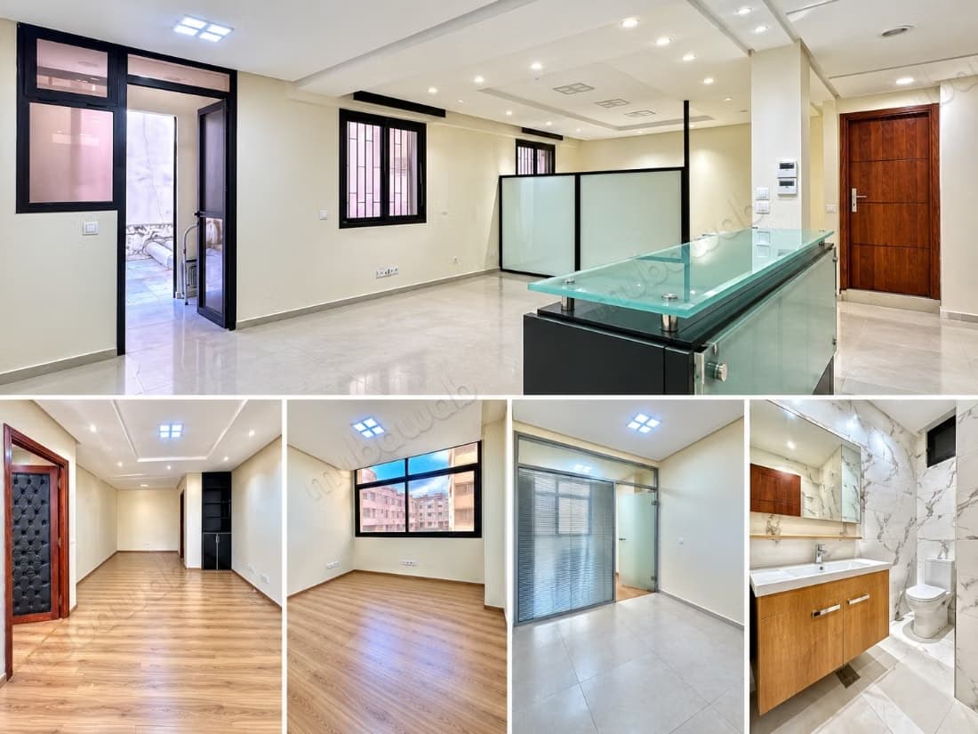 A louer bureau amenage 100 m2 centre ville rabat