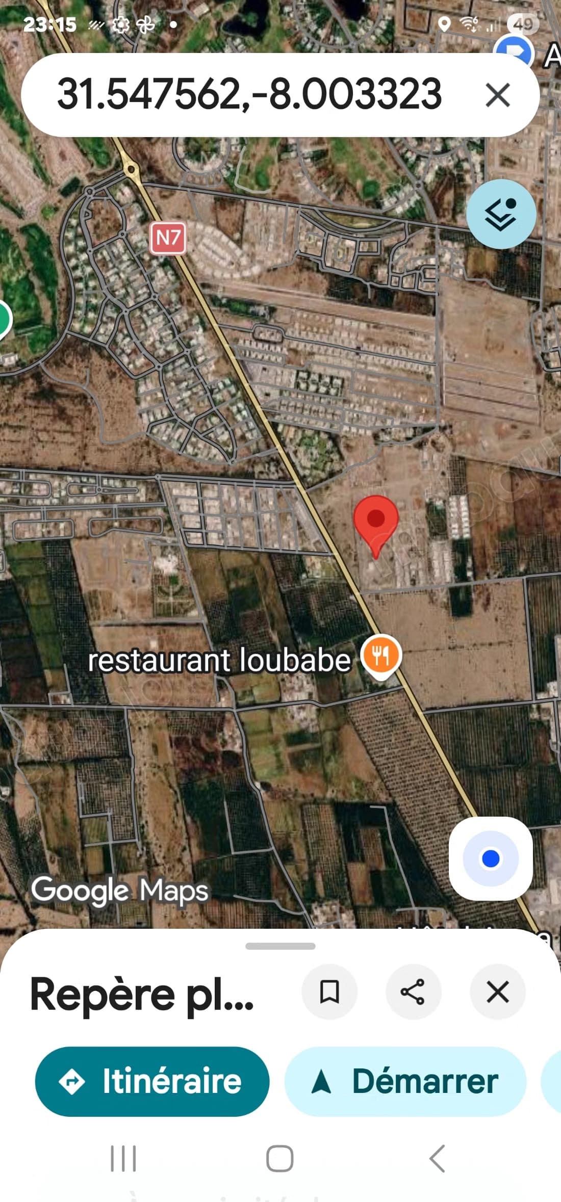 À vendre – terrain pour villa à marrakech, chrifia – route d...