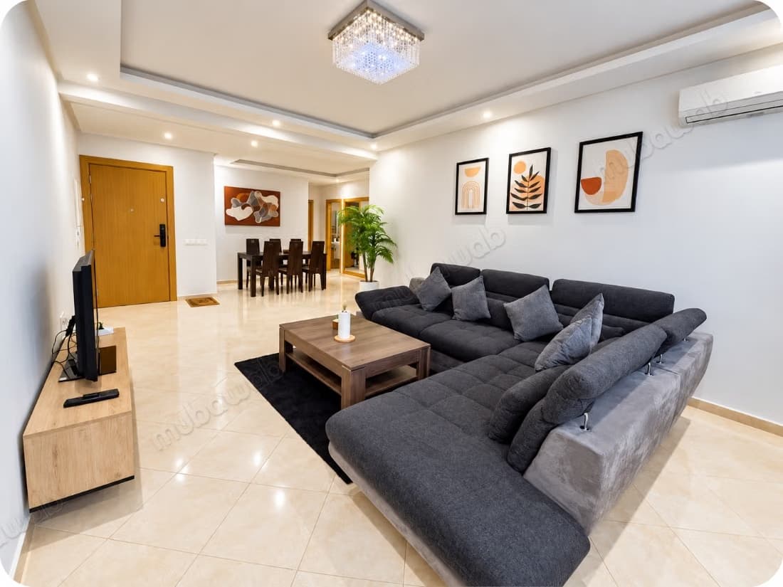Haut Agdal – Superbe appart meublé 95m², 2ch/2SDB