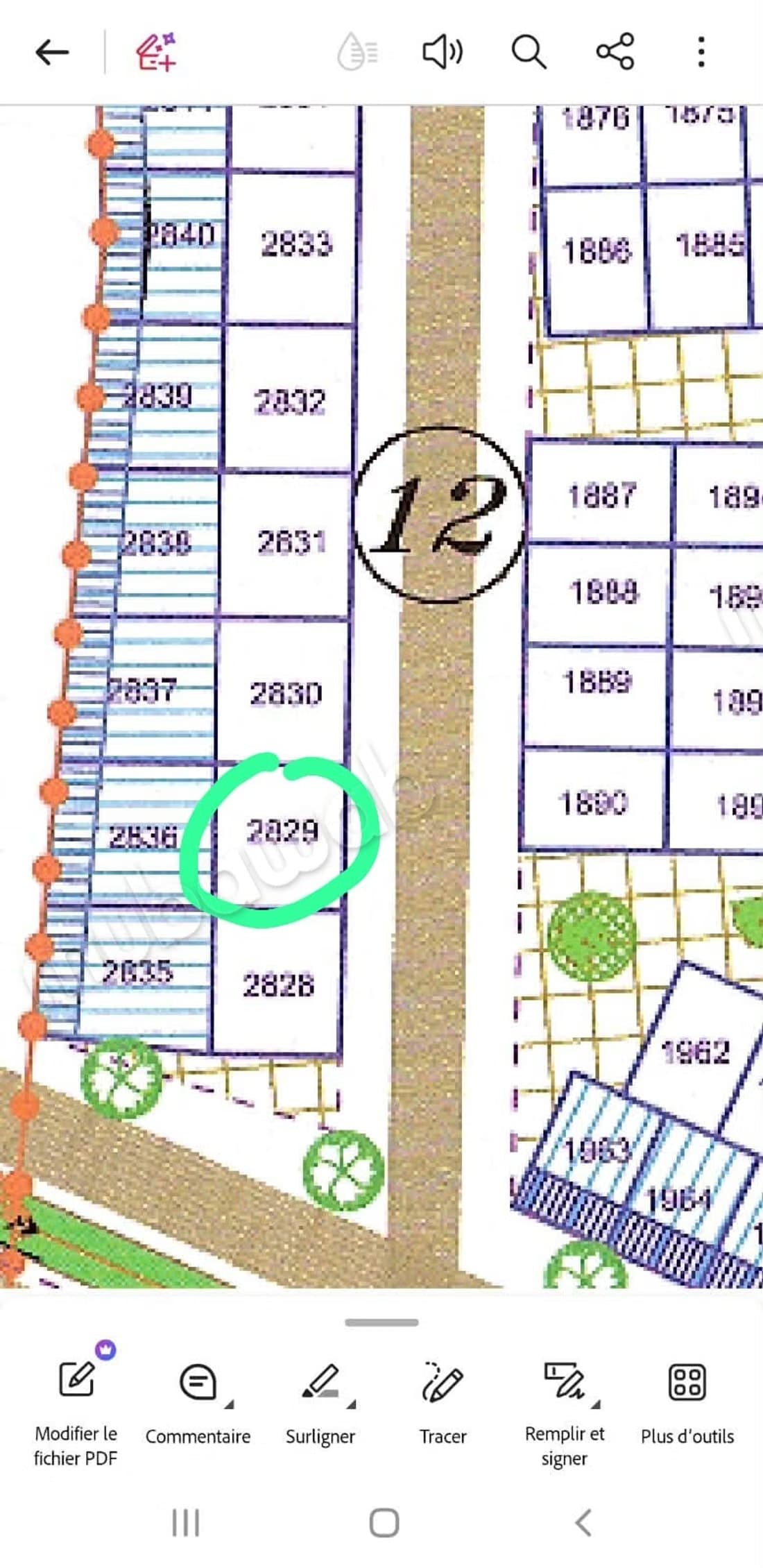 Vente terrain à Bir Rami Ouest. Superficie 91 m²