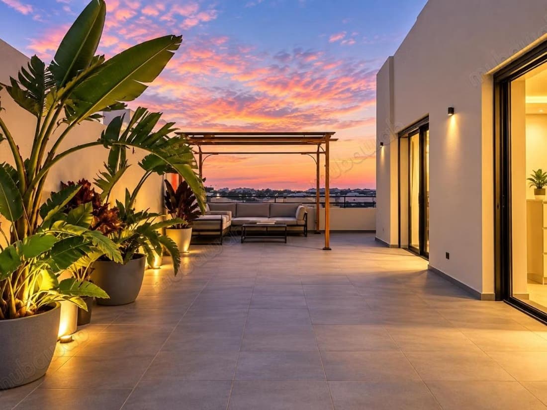Magnifique penthouse isolé vue sur piscines et mer