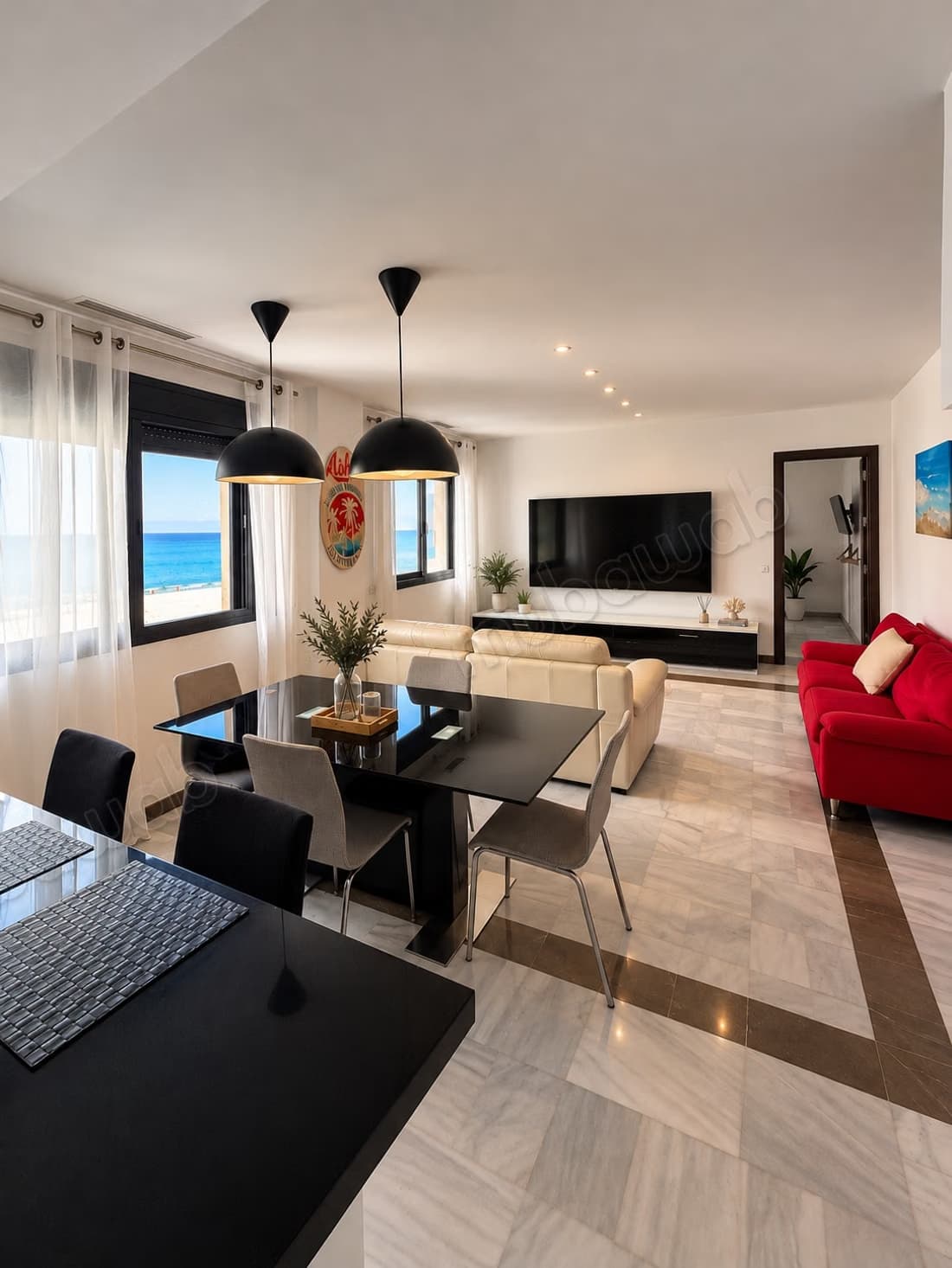 Superbe 3 chambres de 100 m², vue mer et piscine – Tanger