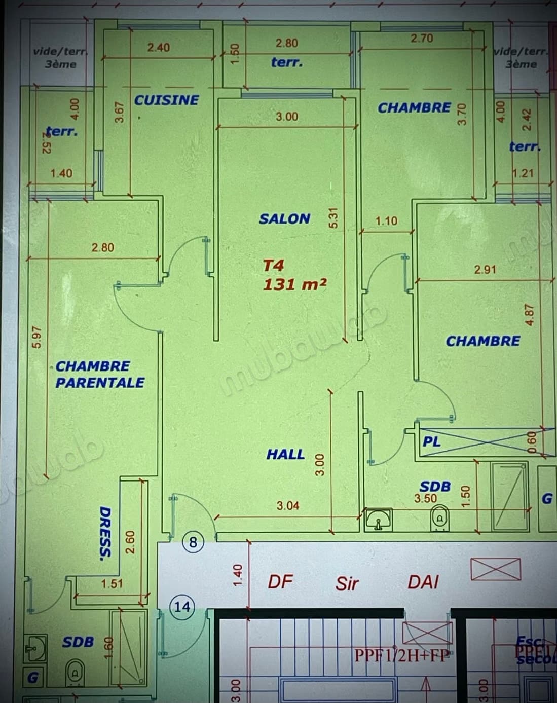 Bel appartement à vendre à Mamoura. 3 pièces. Avec ascenseur...
