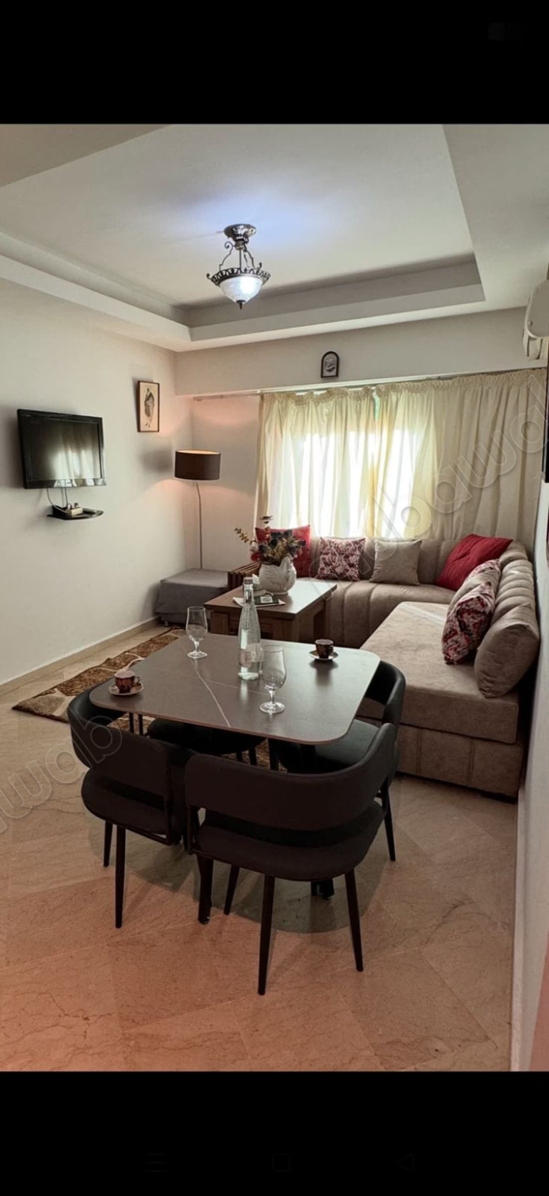 Appartement meublé 1 ch 4ème étage plein guéliz