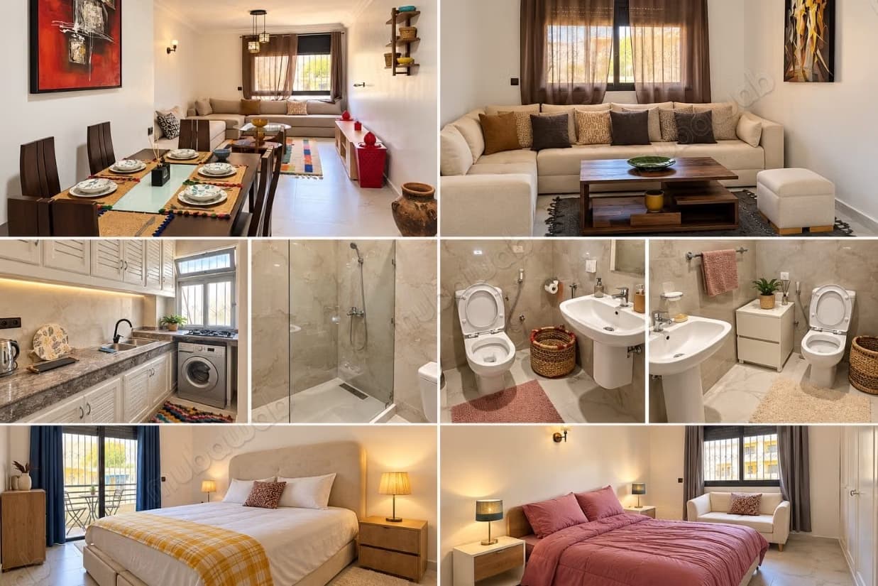 Superbe appartement à louer à Agdal. 2 chambres. Meublé