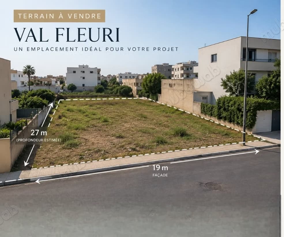 Terrain à vendre – val fleuri – 527 m²