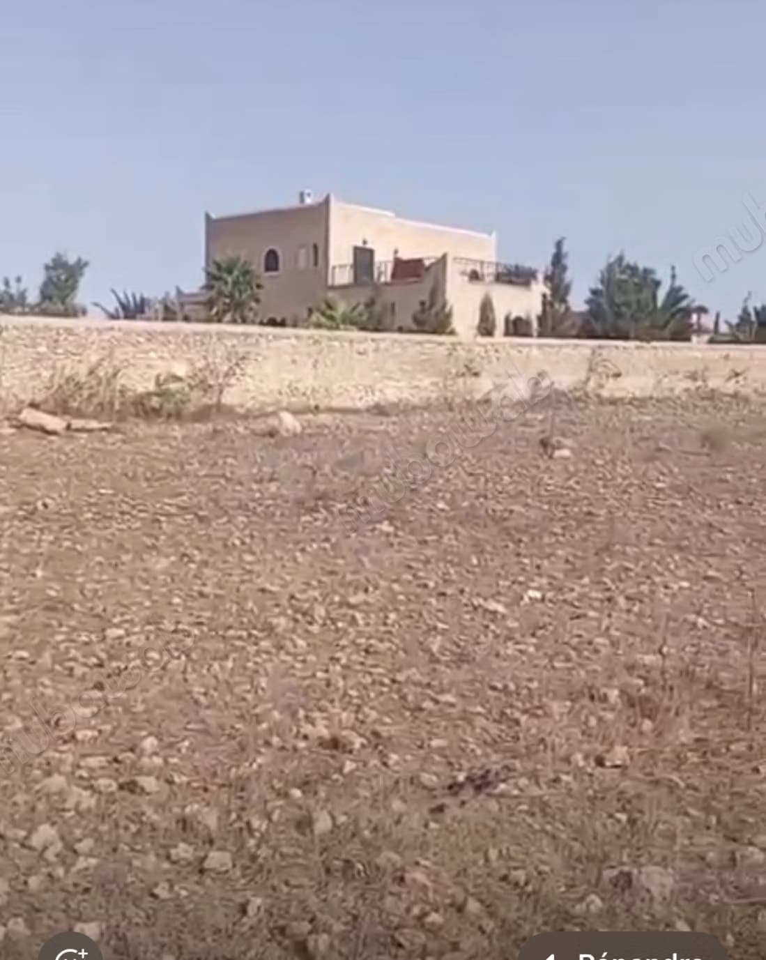 Vente de terrain à Douar Lareïch. Surface de 1000 m²