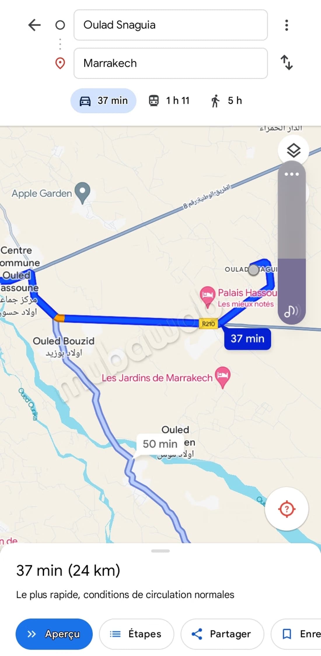 Terrain à vendre à Route de Fez. Surface de 29730m²