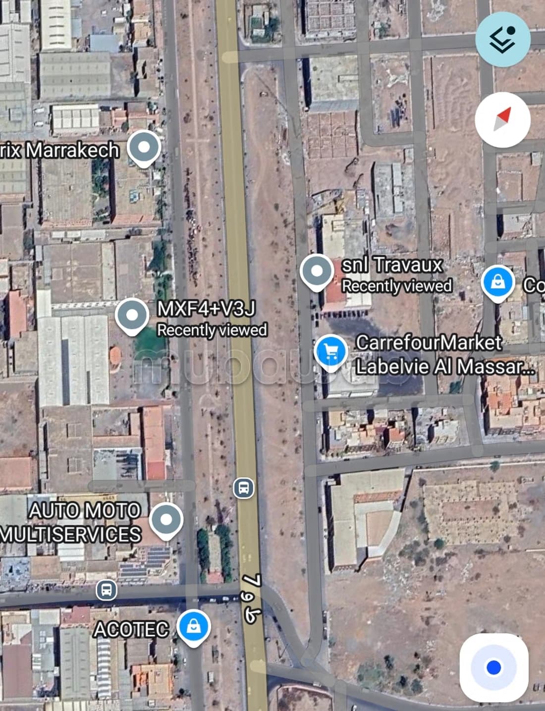 Centre Commercial 1200m R2 à Route de Safi Marrakech