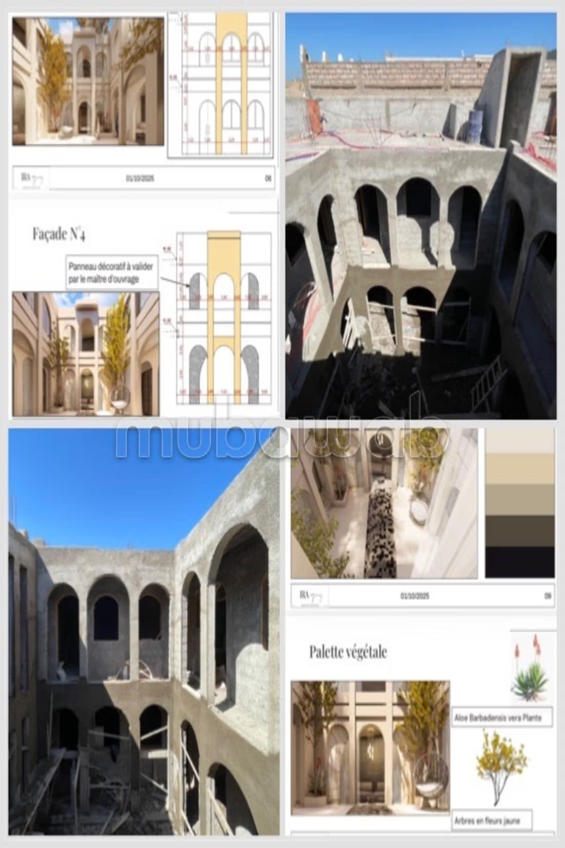 Grand Riad en cours de construction, livré fini