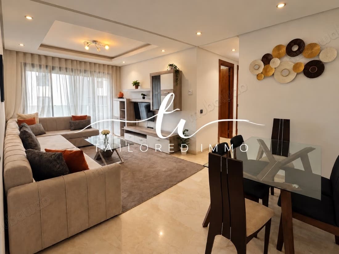 Superbe appartement 2 chambres meublé en location bouskoura...